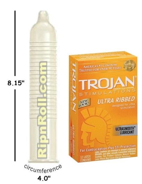 Trojan Ultra Ribbed Size Chart