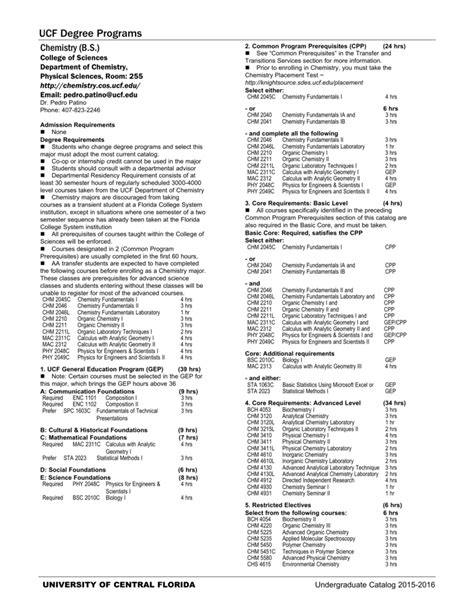 Undergraduate Catalog Ucf