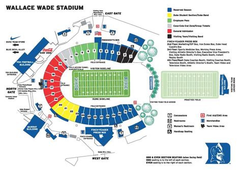 Wallace Wade Stadium Seating Chart