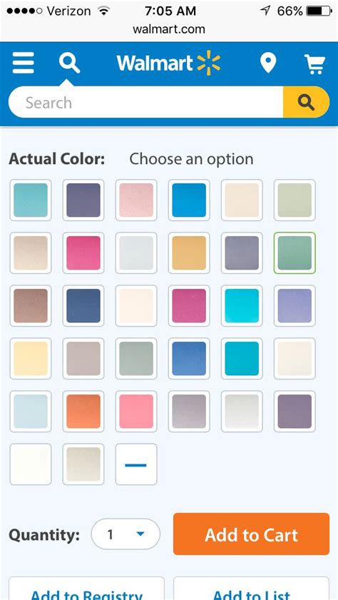 Walmart Paint Colors Chart