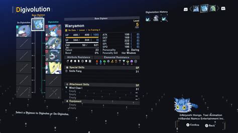 Wanyamon Evolution Chart