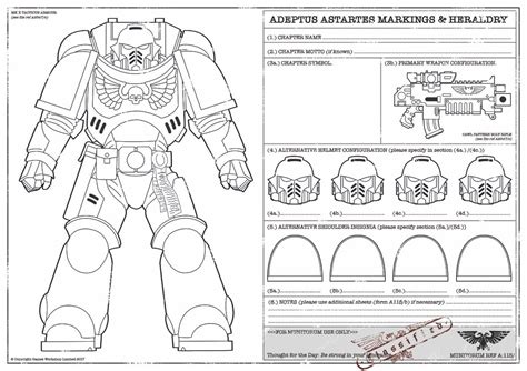 Warhammer Space Marine Template