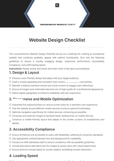 Website Walkthrough Checklist