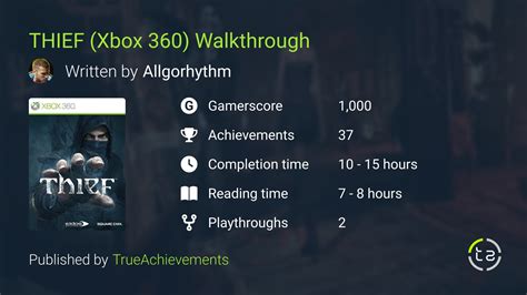 Xbox Thief Walkthrough