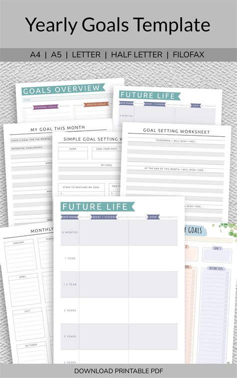 Yearly Goal Template